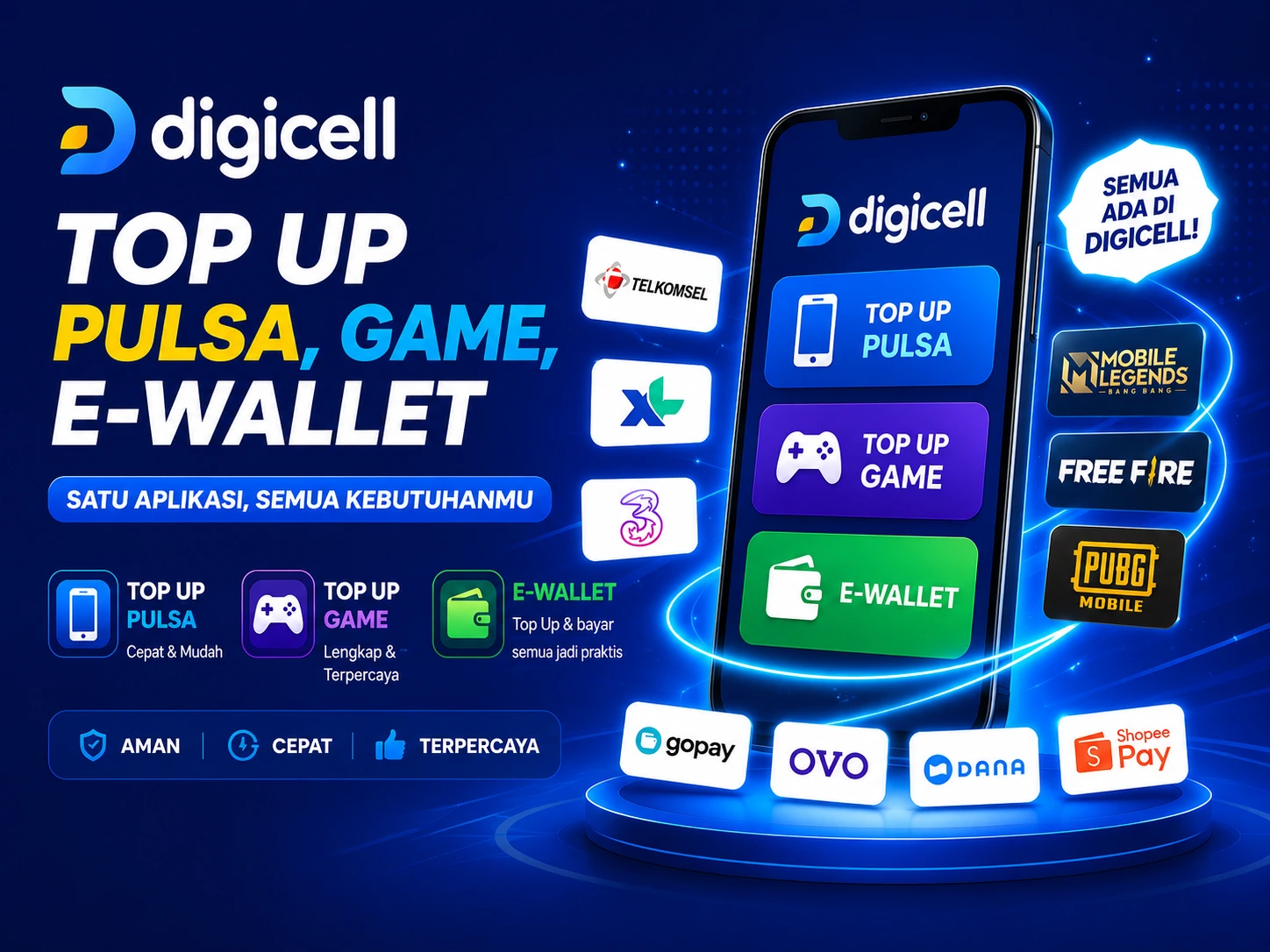 Topup Pulsa, Game & E-Wallet Murah | Digicell – Anti Kehabisan!